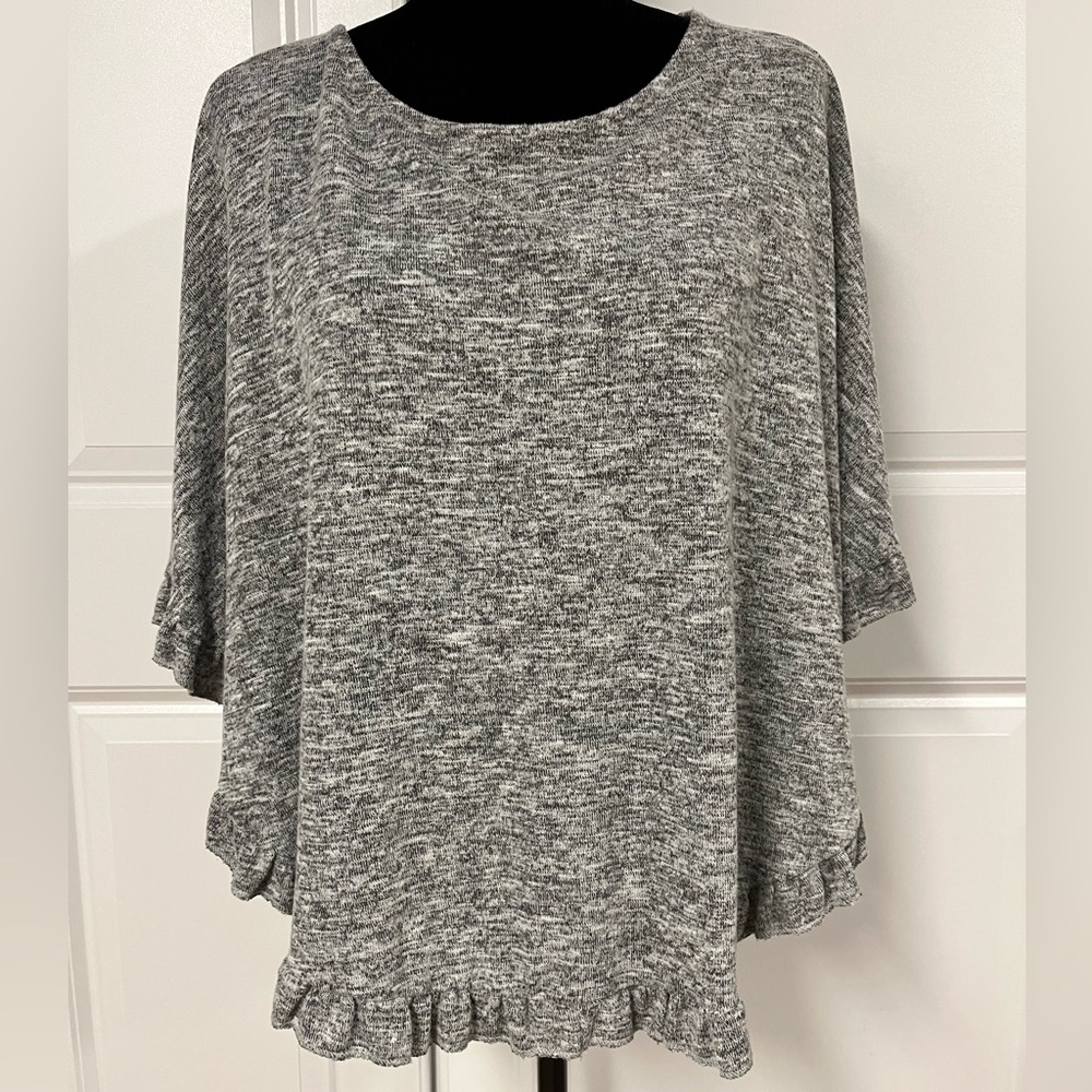 C&C Heathered Knit Poncho